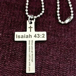 God Jesus Lord Cross Stainless Steel Necklace